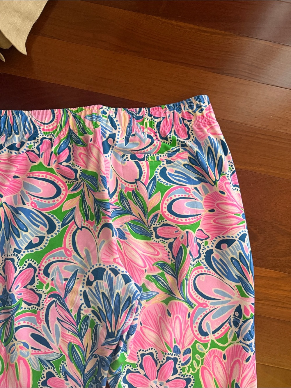 Lilly Pulitzer Pink Multicolor Floral Stretch Leggings - Picture 5 of 6